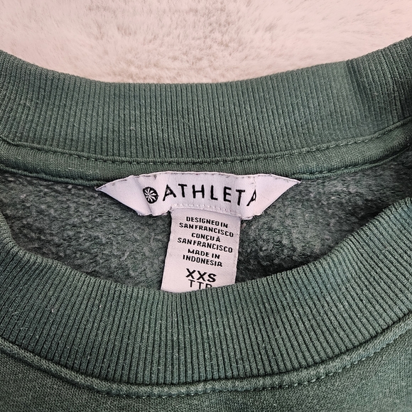 Athleta Dark Green Crewneck Sweatshirt - Picture 4 of 8